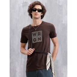 WROGN Men Typography Printed Round Neck Pure Cotton T-shirt-picture-24