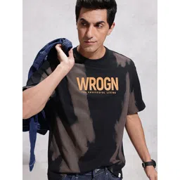 WROGN Oversized Fit Brand Logo Printed Pure Cotton T-shirt-picture-31