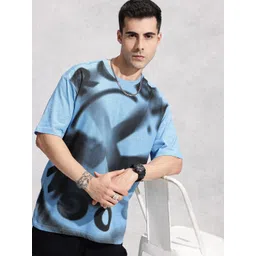 WROGN Oversized Fit Brand Logo Printed Pure Cotton T-shirt-picture-22