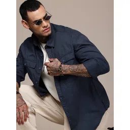 WROGN Oversized Fit Opaque Pure Cotton Casual Shirt-picture-19