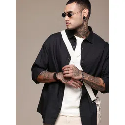 WROGN Oversized Fit Opaque Pure Cotton Casual Shirt-picture-17