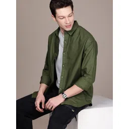 WROGN Oversized Fit Opaque Pure Cotton Casual Shirt-picture-15