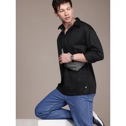 WROGN Oversized Fit Opaque Striped Casual Shirt-picture-10