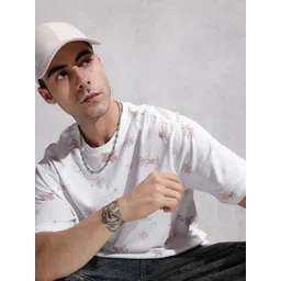 WROGN Oversized Fit Tropical Printed Pure Cotton T-shirt-picture-33