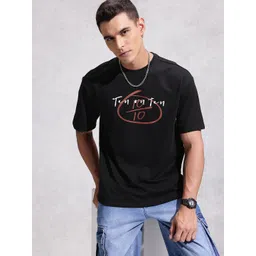 WROGN Oversized Fit Typography Printed Pure Cotton T-shirt-picture-36