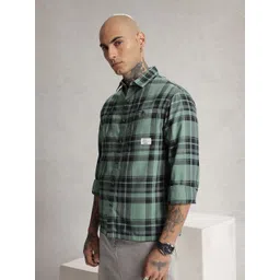 WROGN Pure Cotton Comfort Fit Checked Casual Shirt image 2