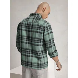 WROGN Pure Cotton Comfort Fit Checked Casual Shirt image 5