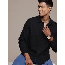 WROGN Pure Cotton Comfort Fit Opaque Striped Casual Shirt-picture-27