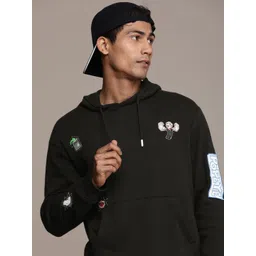 WROGN Slim Fit Popeye Applique Detail Hooded Sweatshirt-picture-27