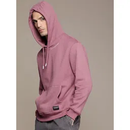 WROGN Solid Hooded Pullover Casual Sweatshirt image 4