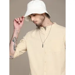 WROGN Solid Slim Fit Pure Cotton Casual Shirt-picture-23