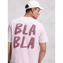 WROGN Typography Printed Drop-Shoulder Sleeves Oversized Pure Cotton T-shirt-picture-29