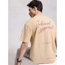 WROGN Typography Printed Drop-Shoulder Sleeves Pure Cotton T-shirt-picture-25