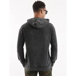 WROGN Typography Printed Hooded Cotton Sweatshirt image 2