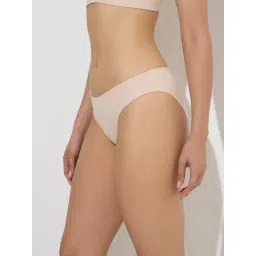 Wunderlove by Westside Beige Invisible Hi-Leg Cotton-Blend Brief-picture-22