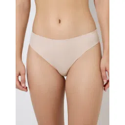 Wunderlove by Westside Beige Invisible Hi-Leg Cotton Brief-picture-36