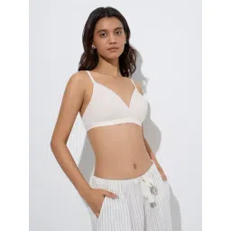 Wunderlove by Westside Beige Padded Cotton-Blend Bra-picture-41