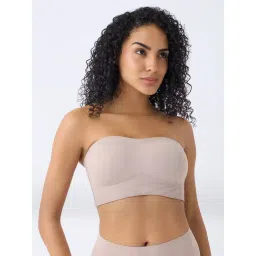 Wunderlove by Westside Beige Shadow Sculpt Padded Bandeau Bra-picture-15