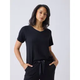 Wunderlove by Westside Black Solid Top-picture-16