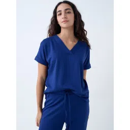 Wunderlove by Westside Blue Solid Top-picture-27