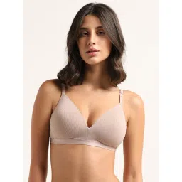 Wunderlove by Westside Light Beige Striped Bra-picture-31