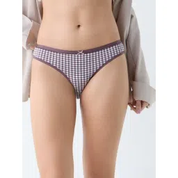 Wunderlove by Westside Mauve Cotton-Blend Bikini Briefs - Pack of 3-picture-36