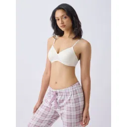 Wunderlove by Westside Off-White Textured Padded Bra-picture-11