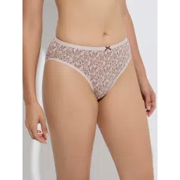 Wunderlove by Westside Taupe Printed Cotton-Blend Briefs - Pack of 3-picture-38