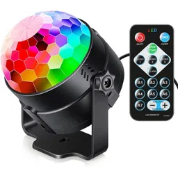wundervox Dancing Light for Room Rotating Bulb Magic Lights-Multicolor Single Disco Ball-picture-14