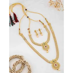 Wynona Gold-Plated Artificial Stones Studded Jewellery Set-picture-37