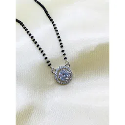 Wynona Silver-Plated Stone Studded & Beaded Mangalsutra-picture-34