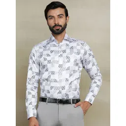 WYRE Men Spread Collar Abstract Printed Cotton Slim Fit Semiformal Shirt-picture-20