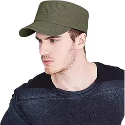 x-lent Caps - Cotton Army Cap Cadet Hat Military Flat Top Adjustable Baseball Caps for Men Women Pink-picture-11