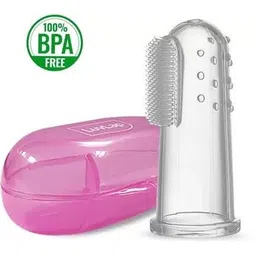 x pulse Baby Silicone Finger ToothBrush with case for Easy Cleaning Massaging(pack of 1) Soft Toothbrush-picture-33