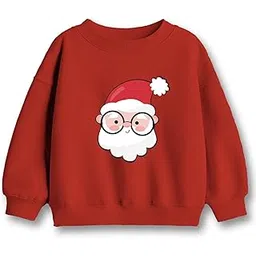 X2O Cotton Full Sleeves Christmas Sweatshirt for Kids Regular Fit Character Printed Boys and Girls (Santa)(Pack of 1)-picture-10