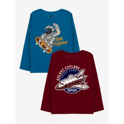 x2o Boys Blue Pack of 2 Printed T-shirt-picture-29