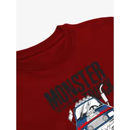 x2o Boys Pack of 2 Printed Round Neck Regular Cotton T-shirts image 3