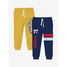 x2o Boys Pack Of 2 Typography Printed Cotton Joggers-picture-19