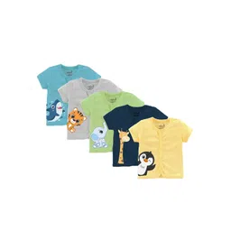 x2o Infants Pack Of 5 Printed Cotton Jhabla-picture-10