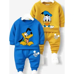 x2o Infants Set of 2 Donald Duck & Pluto Graphic Printed Sweatshirt With Joggers-picture-11