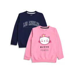 x2o Kids Pack of 2 Printed Cotton Sweatshirts-picture-14