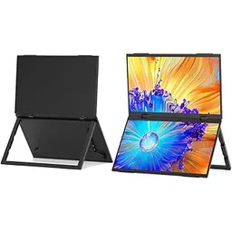 XAVION 15.6" Tri-Screen Portable Foldable Dual Monitor | Triple Monitor Compatible with All Laptops (Windows & MAC OS) | Laptop Screen Extender (15.6 Inch)-image-29