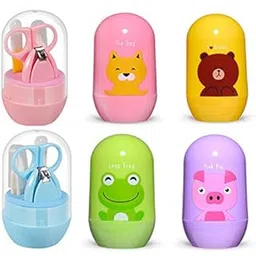 xcluma Infant's and Toddler's 4 in 1 Grooming Set with Baby Scissor; File and Tweezer Baby Nail-Care Kit (Random Color Yellow,Green,Pink,Purple,White)-image-14