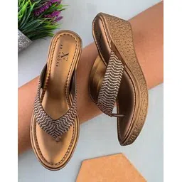 xe looks Women Embellished Slip-On Wedges -picture-35