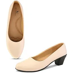 xe looks Women's Closed-Toe Block Heel Formal Slip-On Shoes – Elegant & Comfortable Office Footwear-picture-52
