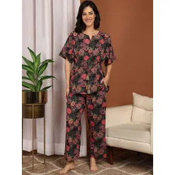 xenor ETC Women Pure Cotton Floral Printed Night suit-picture-26