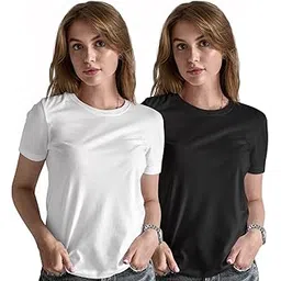 xenovaurban Womens T-Shirt Combo | 100% Cotton Women's Regular Casual T-Shirt Combo of 2-picture-28