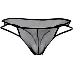 xenza Men's Transparent Mesh G-String Brief | G-String Design | Lightweight & Breathable | Night Underwear Regular Size (S, M, L)-picture-22