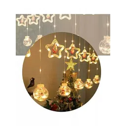 Xergy Multicolor Copper Christmas Led Curtain Star Wishing Ball Lights-picture-42