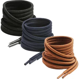 XERUS shoe lace Round Black Teak Navy Blue 90cm 3pair Boot Hiking Sports Shoe Lace-picture-12